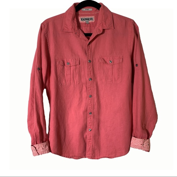 Salmon button up Clearance